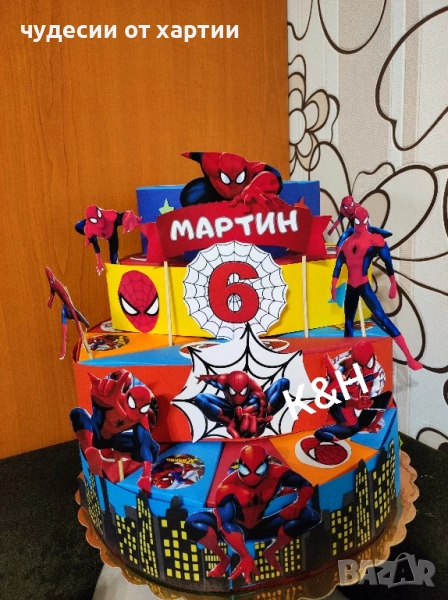 Картонена торта Спайдърмен , снимка 1
