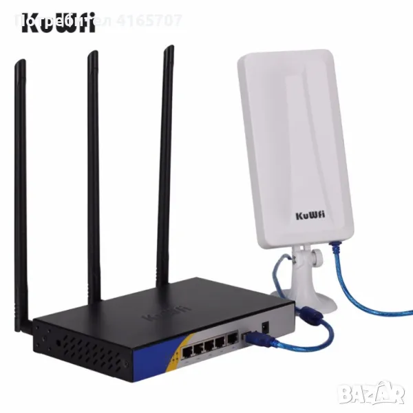 WiFi рутер и външна антена за прихващане и излъчване на WiFi сигнал WFR190, снимка 1