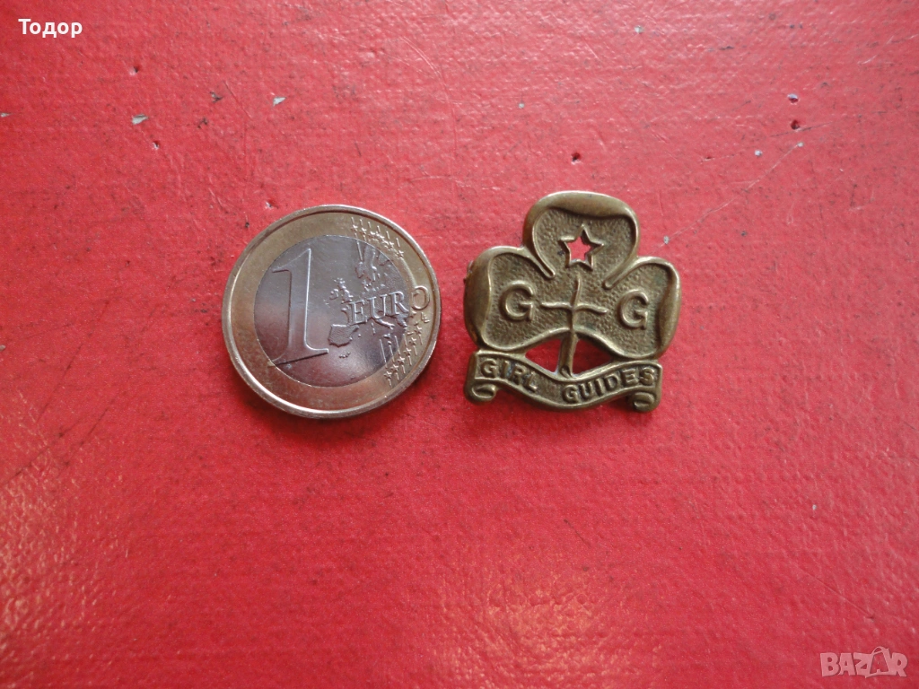 Старинен бронзов знак значка с номер , снимка 1