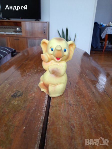 Стара гумена играчка Слон,Слонче #8, снимка 1