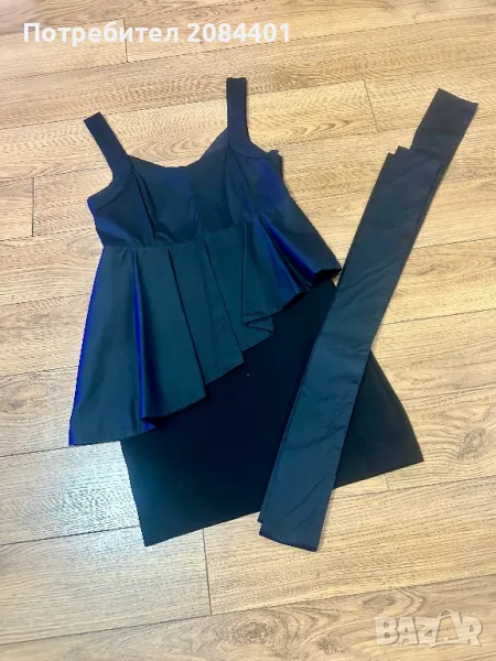 Черна къса рокля с колан Negative/Pause размер S, снимка 1