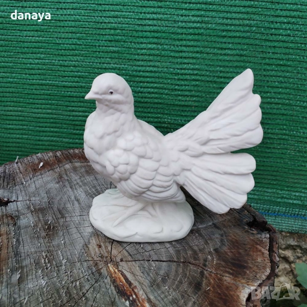 6262 Декоративна керамична фигура Гълъб статуетка, снимка 1