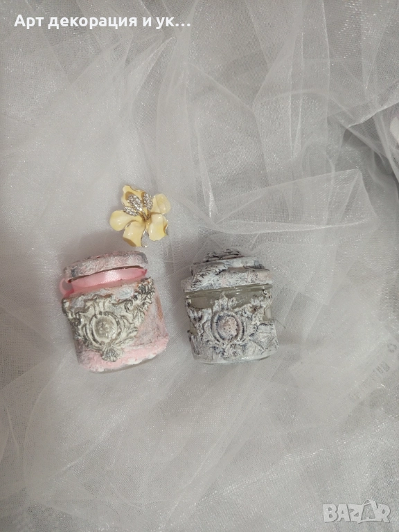 Декорирани  бурканчета за мед за подарък на Кръщене, снимка 1