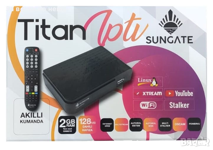 Sungate titan IPTV - Multistream DVB-S2X Linux приемник H.265 HEVC, снимка 1