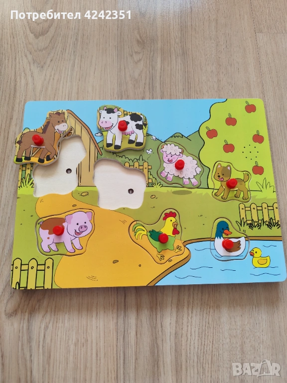 Дървен музикален пъзел Playtive Junior от 7 части, снимка 1