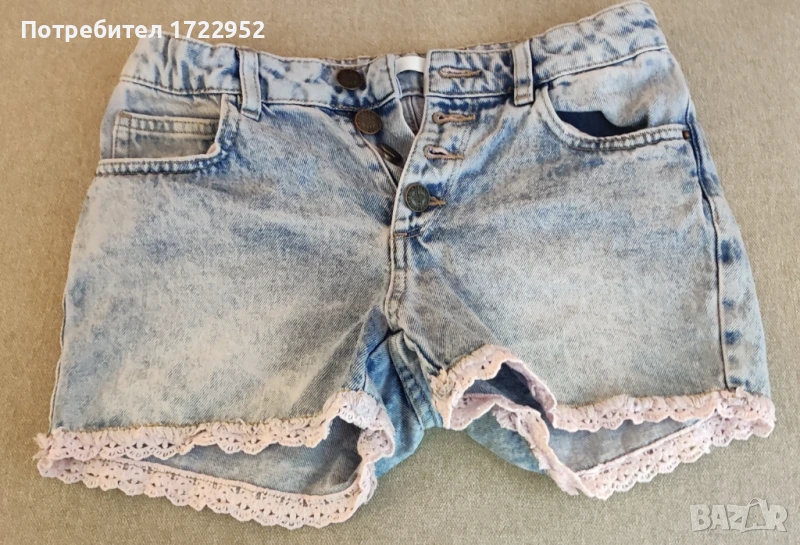 Къси дънкови панталонки за момиче 9-10 г., снимка 1