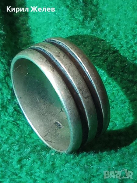 СТАРА МАРКОВА СРЕБЪРНА АРТ ДЕКО ХАЛКА ПРЪСТЕН МАРКИРАНО СРЕБРО 925 и ЩЕМПЕЛ PSCL 28781, снимка 1