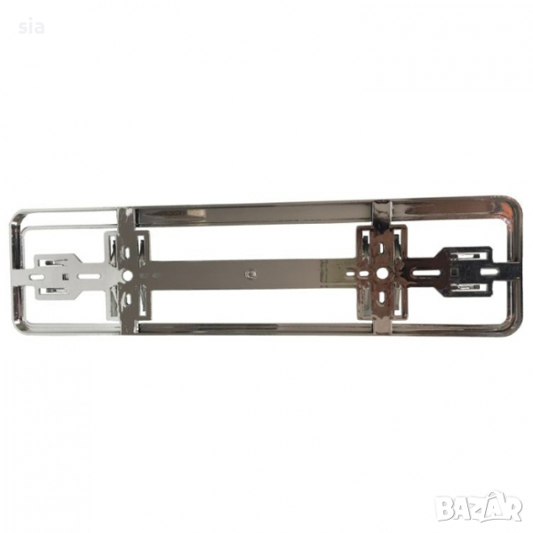 Стойка за регистрационен номер, Никел, Универсална, 1бр, снимка 1