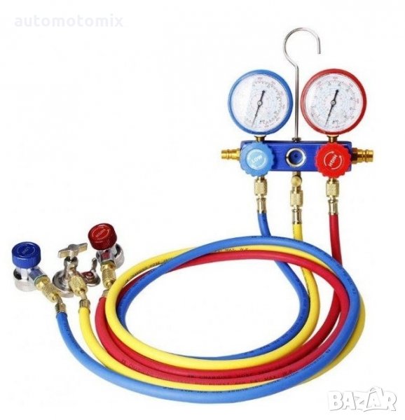 Манометър за диагностика на ФРЕОН, Манометри за автоклиматици комплект- 185545, снимка 1