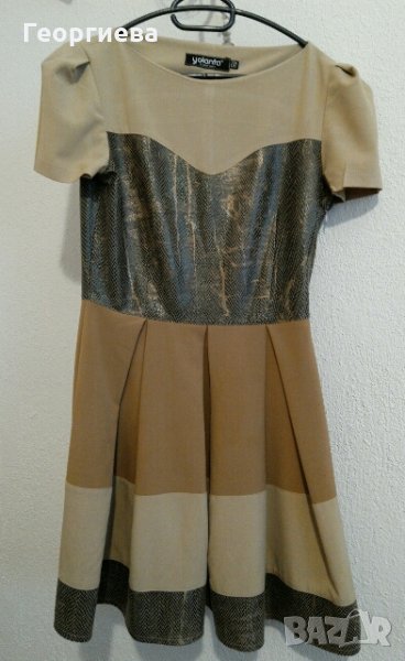 Красива рокля в цвят Tabacco, снимка 1