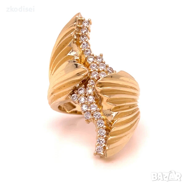 Златен дамски пръстен 7,85гр. 14кр. проба:585 размер:56 модел:32616-1, снимка 1