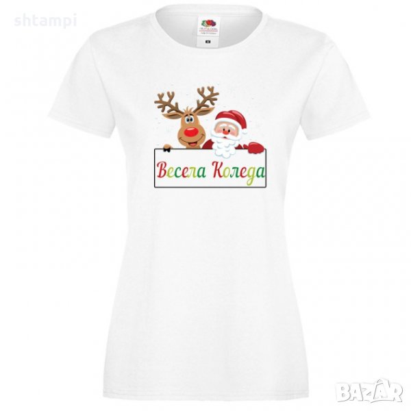 Дамска тениска Коледа Весела коледа 4, снимка 1