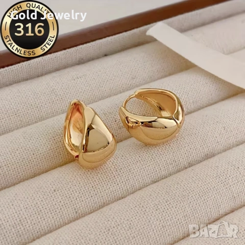 AIVEO Жениски Хипоалергенни Обеци от  медицинско злато, снимка 4 - Обеци - 53060692