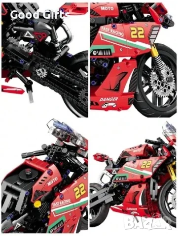 Конструктор Състезателен Мотор - 470 части, Мотоциклет, снимка 3 - Конструктори - 51272368