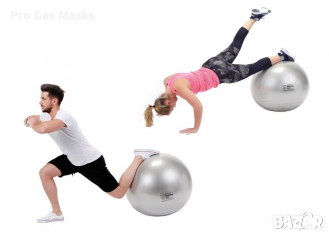 Топка за фитнес и помпа упражнения Сива само за 50 лв Ново Изпращаме за цяла България по еконт или с, снимка 3 - Фитнес уреди - 38341010