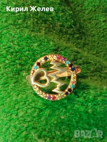 СТАРА СКЪПОЦЕННА СРЕБЪРНА ОБЕЦА СРЕБРО ВИСОКА ПРОБА с РАЗНОЦВЕТНИ ПОЛУСКЪПОЦЕННИ КАМЪНИ 48597, снимка 12 - Антикварни и старинни предмети - 49522578