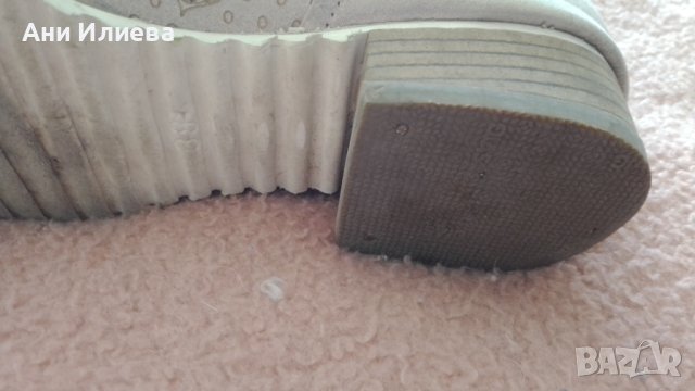 Летни ботуши естествена кожа цвят розова пудра с ефект сатен, снимка 7 - Дамски ботуши - 43106689