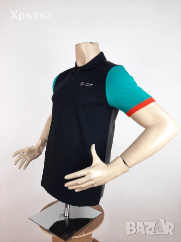 Mercedes-AMG Petronas - Оригинална мъжка тениска с яка размер S, снимка 4 - Тениски - 52939249