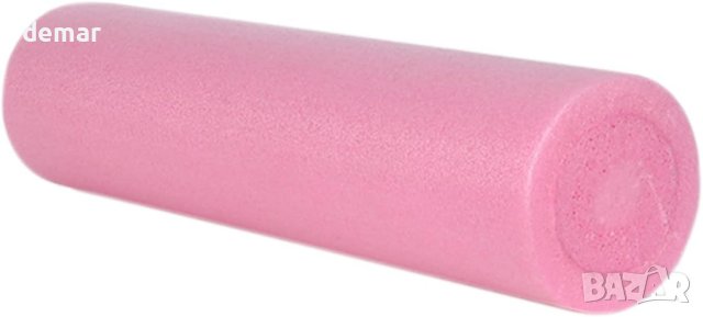 Дунапренен ролер за упражнения и самомасаж, розов, 60 см