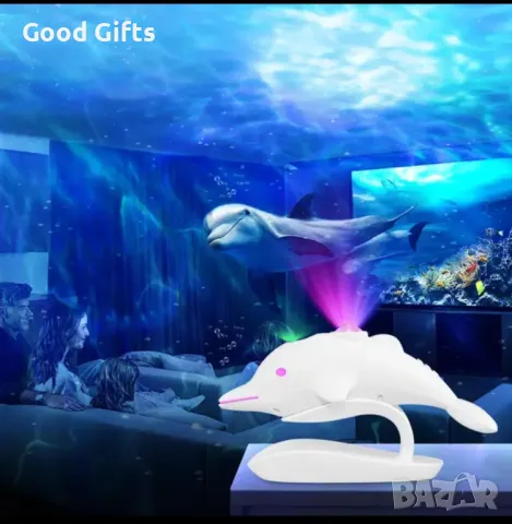 LED Лампа проектор Звездно небе Делфин , снимка 2 - Други - 48043773