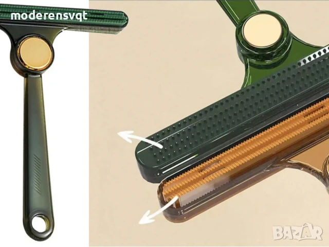 Четка за почистване на котешки и кучешки косми от дрехи и килими двустранна, снимка 6 - Други стоки за дома - 51118525