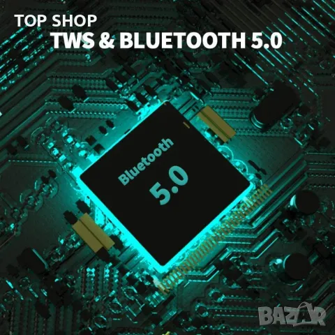 Нови безжични Стерео Bluetooth 5.0 слушалки earbuds с микрофон Android iOS, снимка 2 - Bluetooth слушалки - 49444172