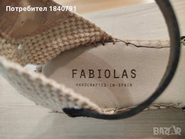 Сандали FABIOLAS – на платформа, еспадрил, №40, снимка 8 - Сандали - 53495402