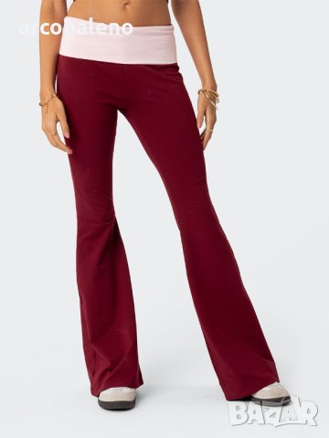 Нови дамски модерни, удобни, вталени панталони с ниска талия, 2цвята - 024, снимка 4 - Панталони - 43465043