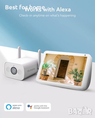 Външна охранителна камера blurams, 3MP външна камера с цветно нощно виждане, двупосочно аудио, IP66, снимка 2 - Камери - 39926066