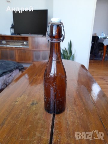 Стара бирена бутилка Пивоварно Дружество Шумен Русе 1937
