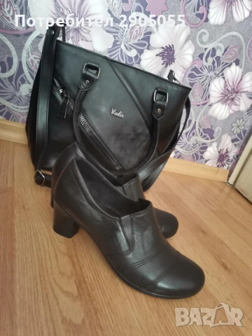 Дамски обувки на ток от естествена кожа , снимка 9 - Дамски обувки на ток - 50589521