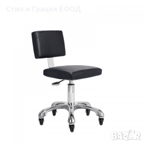 Козметичен стол - табуретка за педикюр Gordon W XS- бяла/черна 34/41 см, снимка 2 - Педикюр и маникюр - 28434099