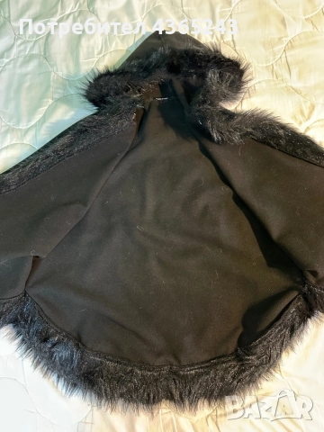 Масло черно пончо/ мантия с качулка, правено в Италия, снимка 6 - Палта, манта - 52576982