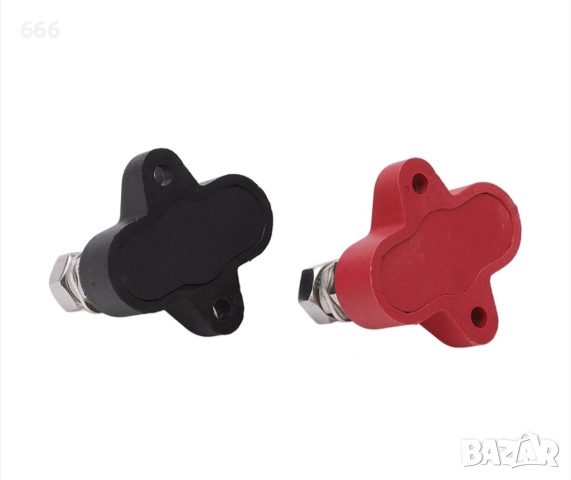Комплект от 2 клеми за акумулатор, 12V/24V, пластмаса/неръждаема стомана, снимка 5 - Друга електроника - 52906712