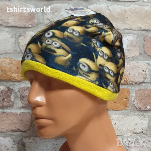Нова детска зимна шапка с Миньони, снимка 2 - Шапки, шалове и ръкавици - 47894327