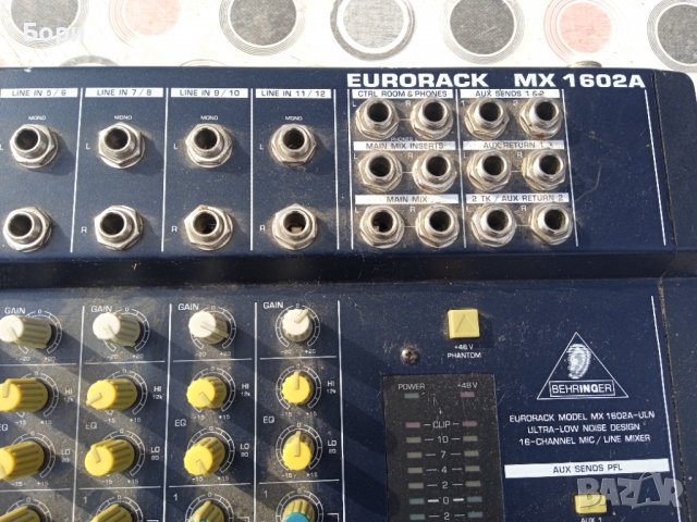 BEHRINGER EURORACK MX1602A Аудио миксер, снимка 3 - Ресийвъри, усилватели, смесителни пултове - 39803237