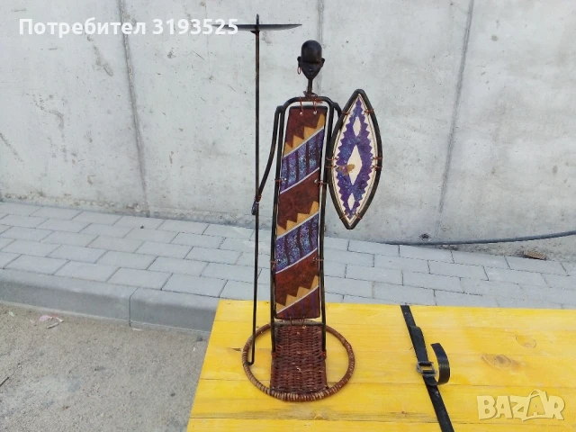 Метален свещник ръчна изработка