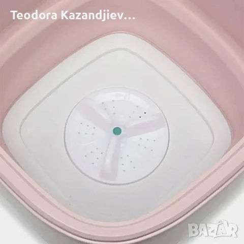 Мини сгъваема пералня с центрофуга – Компактна, мощна и идеална за всеки дом или пътуване - 12 литра, снимка 6 - Перални - 51126408