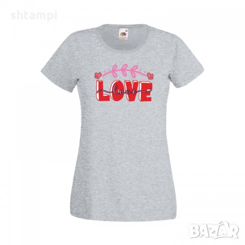 Дамска тениска Свети Валентин Love 2, снимка 3 - Тениски - 35647075
