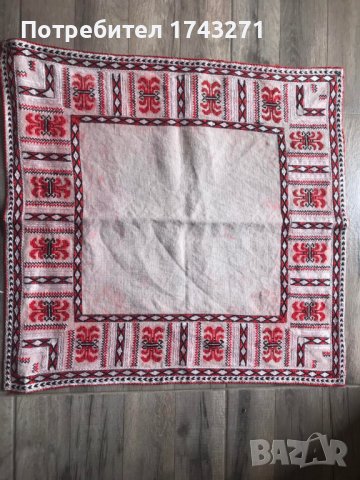 Ръчнобродирани карета и кърпа за пешкирник, снимка 3 - Антикварни и старинни предмети - 38198787