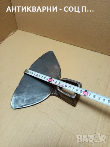 Соц Стара Ръчно Кована Мотика 0.900 кг. Номер 3., снимка 6 - Антикварни и старинни предмети - 49261909