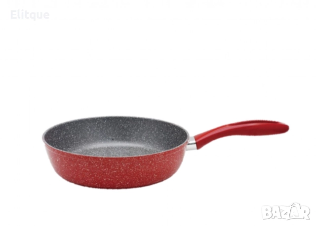Кухненски тиган Voltz, 24см./ 26см., Дълбок,  Мраморно покритие, Индукция,  Червен, снимка 5 - Съдове за готвене - 52806965