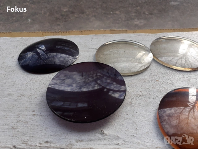 Лот стари различни фотохромни оптични лещи 5 бр., снимка 5 - Антикварни и старинни предмети - 53388710