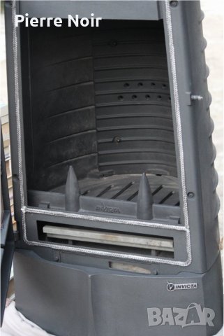 Френска чугунена печка / камина на дърва Invicta 14kW, снимка 5 - Камини - 27395795