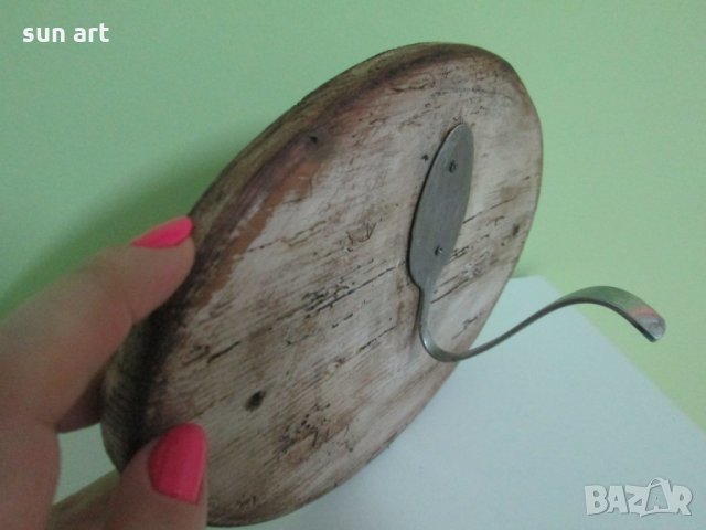 дървена елипсовидна закачалка -Прованс, снимка 9 - Закачалки - 28086197