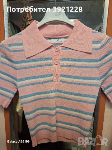 Блузка с яка, снимка 7 - Тениски - 53592978