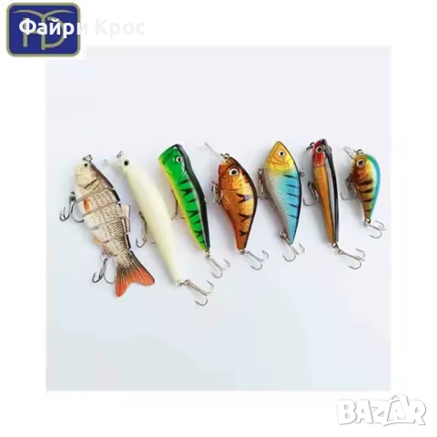 Риболовен комплект 439 части, рибарски принадлежности такъми примамка блесна воблер червеи кукички, снимка 3 - Такъми - 50641765