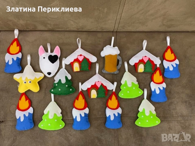 Коледни играчки от филц, снимка 7 - Други - 52532285
