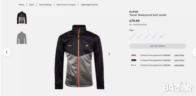 NEW! ELLESSE Sandi Waterproof Golf Jacket Size L голф горница, снимка 7 - Спортни дрехи, екипи - 47645489