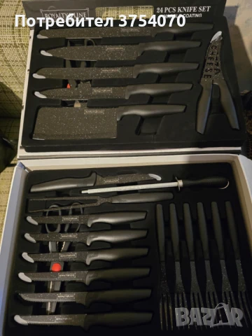 Комплект ножове с гранитено покритие